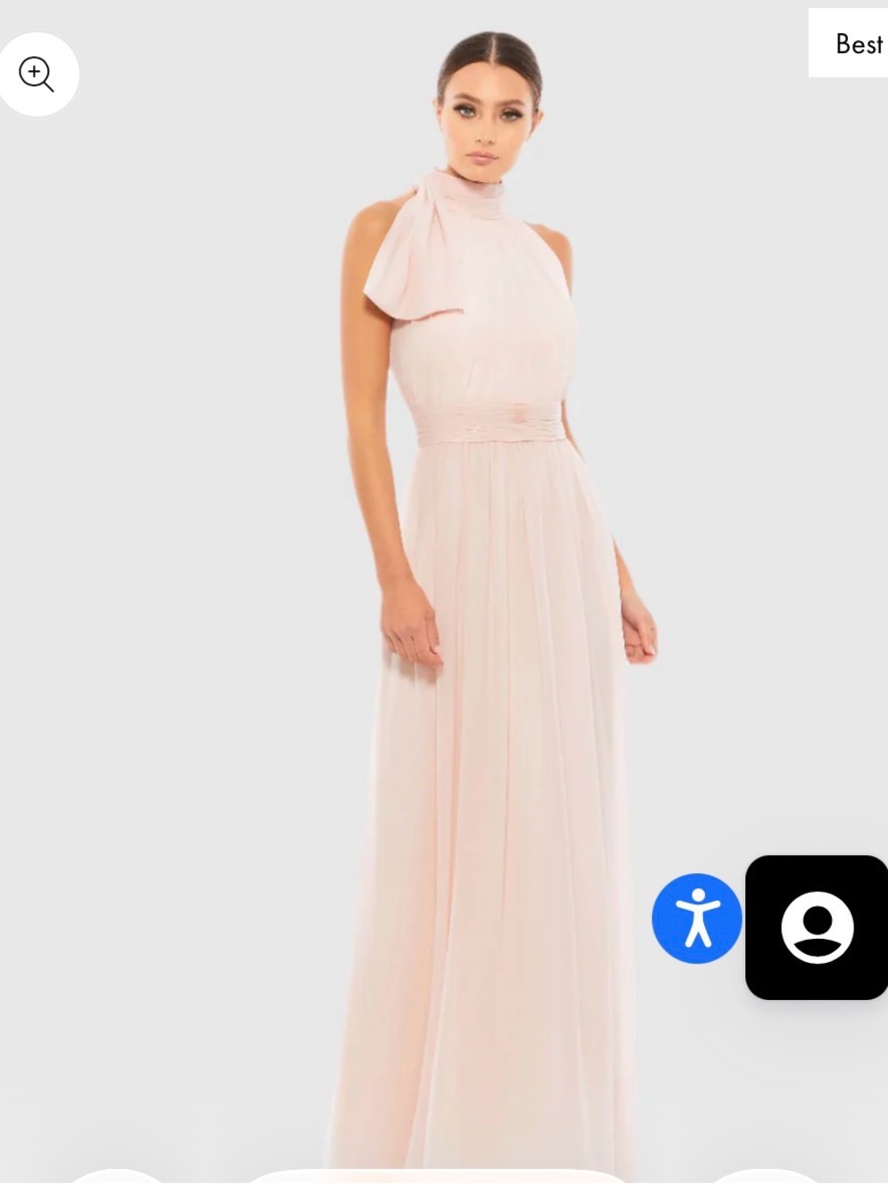 Sleeveless High-Neck Blush Pink Maxi Dress 2P